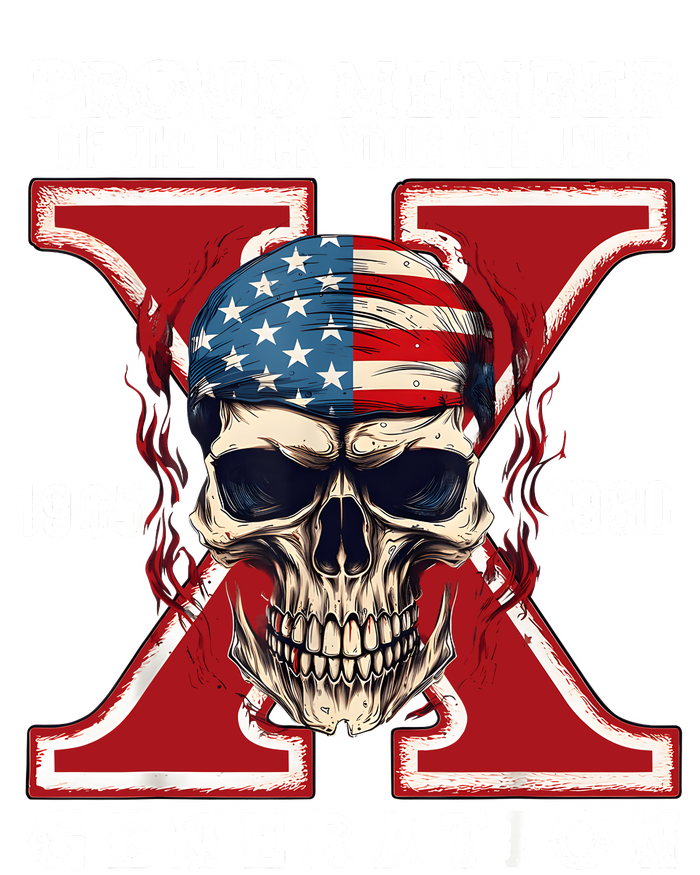 Proud Member Of The Fuck Your Feelings Gen X Horror Skull Hooded Wearable Blanket