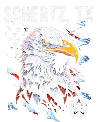 Schertz Texas Patriotic Eagle Usa Flag T-Shirt