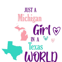 Proud Girl Design Just A Michigan Girl In A Texas World Premium Pullover Hoodie