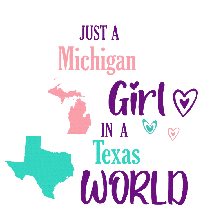 Proud Girl Design Just A Michigan Girl In A Texas World Premium Pullover Hoodie