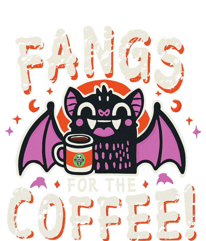 Cute Vampire Bat Fangs For The Coffee! Halloween Kids Long Sleeve Shirt