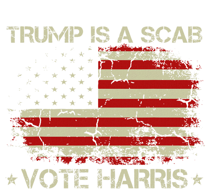 Retro Trump Is A Scab Vote Harris Funny Harris Kamala Trump Grommeted Golf Towel