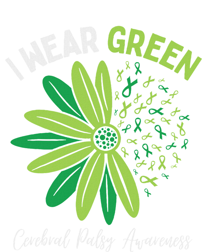 I Wear Green For My Daughter Cerebral Palsy Awareness Women's Fleece Hoodie