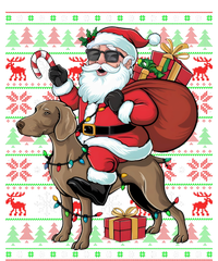 Ugly Xmas Lights Funny Santa Riding Ridgeback Dog Christmas Women's T-Shirt