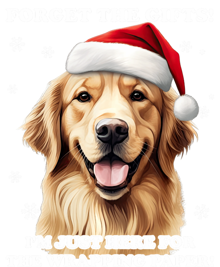 Golden Retriever With Christmas Hat For Funny Dog Christmas T-Shirt