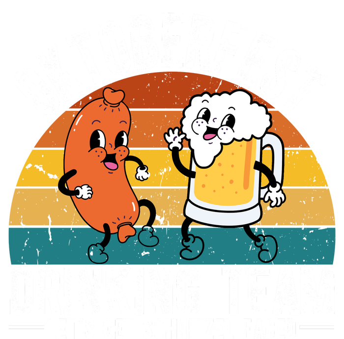 Oktoberfest Drinking Team Lets Get Schnitzel Faced Funny Striped Beanie with Solid Band