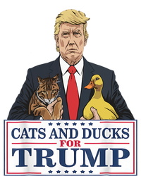 Cats And Ducks For Trump 2024 Kittens And Ducks For Trump Women's Knotted Racerback Tank