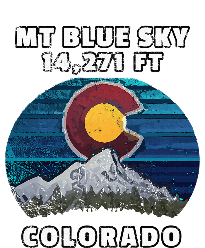 Mt Blue Sky Colorado Flag Mountain Styled Tie-Dye T-Shirt