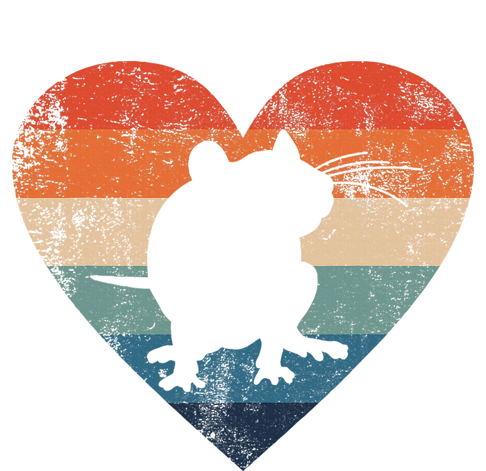 Rat Retro Heart Mouse Rodent Lover Rat Owner T-Shirt