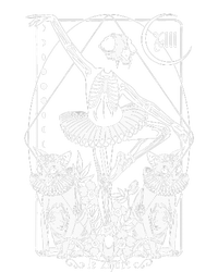 The Death Tarot Tapestry Cat La Mort Death Tarot Card Spooky Women's Racerback Tank