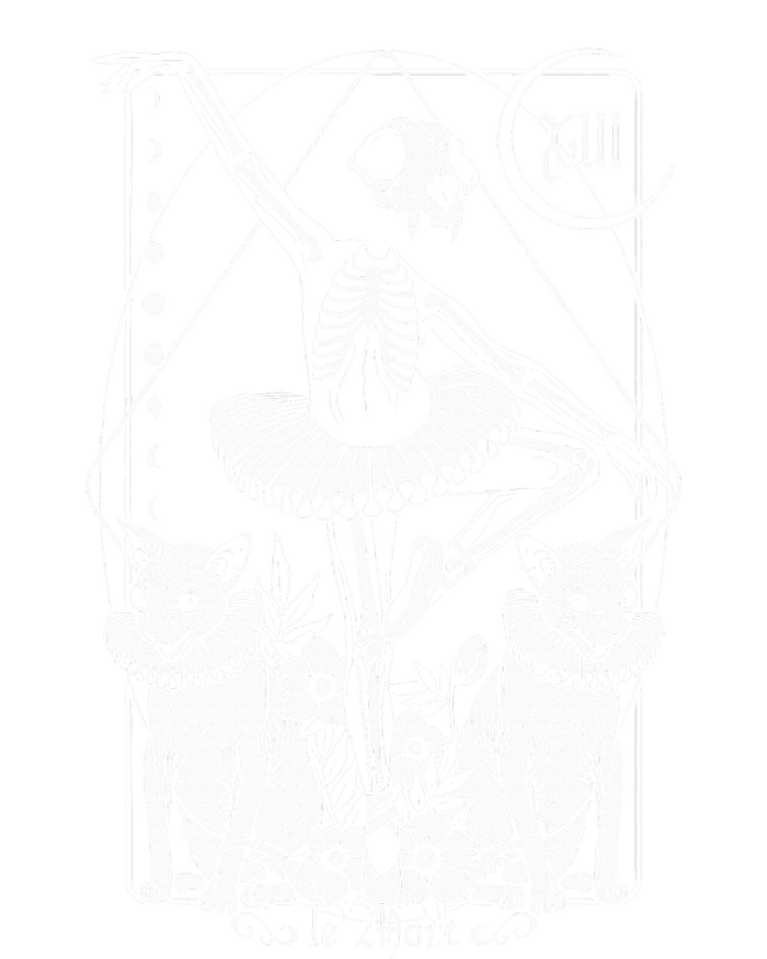 The Death Tarot Tapestry Cat La Mort Death Tarot Card Spooky Women's Racerback Tank