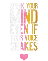 Speak Your Mind Even If Your Voice Shakes Rbg Women's Knotted Racerback Tank