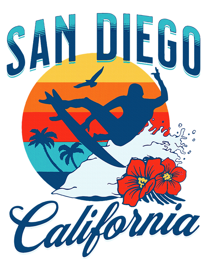 San Diego California Beach Surf Summer Vacation Vintage T-Shirt