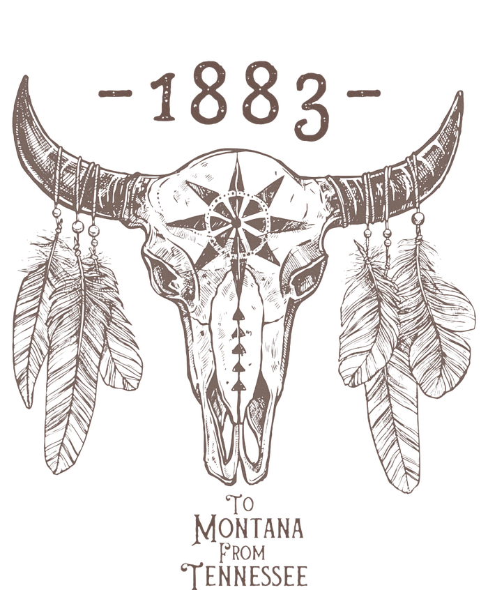 1883 Boho Cow Skull Cute Country Western Yellowstone Graphic T-Shirt