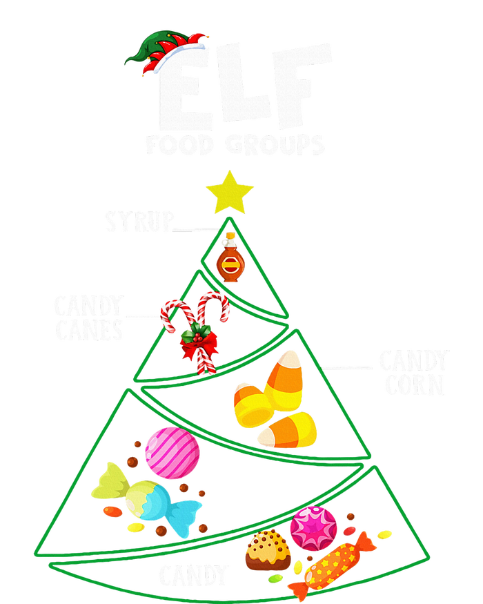 Food Groups Elf B.U.D.D.Y Christmas Pajama Xmas Tie-Dye T-Shirt