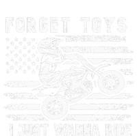 Forget Toys I Just Wanna Ride Dirt Bike Usa Flag Motocross T-Shirt