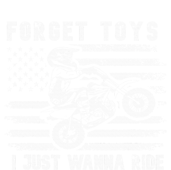 Forget Toys I Just Wanna Ride Dirt Bike Usa Flag Motocross T-Shirt