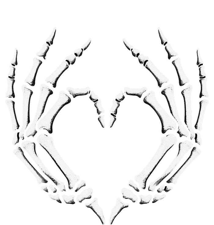 Skeleton Hands Heart Sign Retro Halloween Costume Women Girl Gift T-Shirt