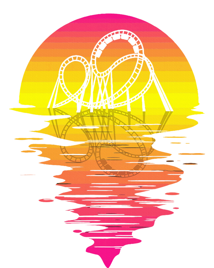 Roller Coaster Retro 80s Vintage Retro Sunset Coaster