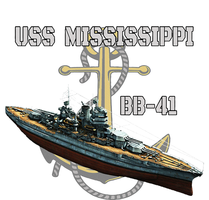 Uss Mississippi Bb41 Battleship Ww2 American Warship Sustainable Bucket Hat