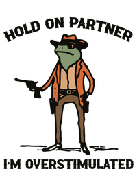 Hold On Partner Im Overstimulated Cowboy Frog Vintage Tank Top