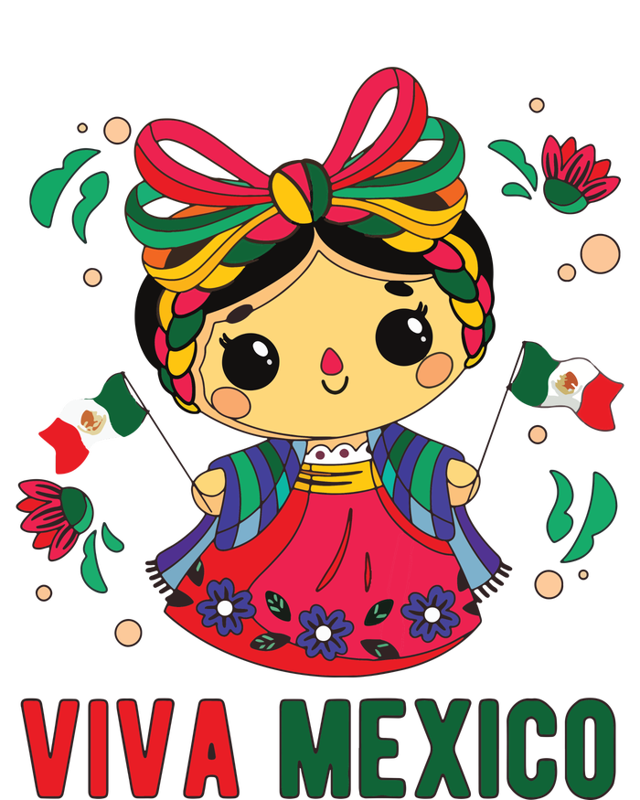 Cute Viva Mexico Girl Mexican Independence Day Premium T-Shirt