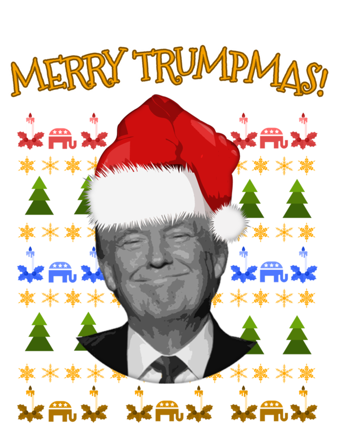 Donald Trump Gift Santa Ugly Christmas Merry Trumpmas Gift T-Shirt