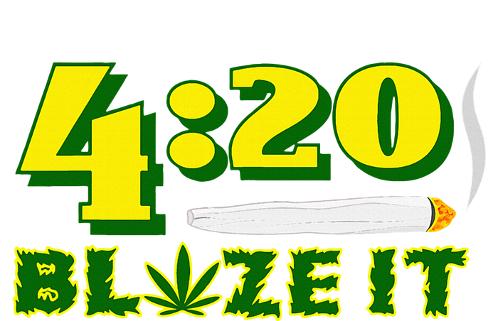 Green 420 Day Blaze It Funny Weed Smoker Marijuana Leaf Cooling Performance Crew T-Shirt