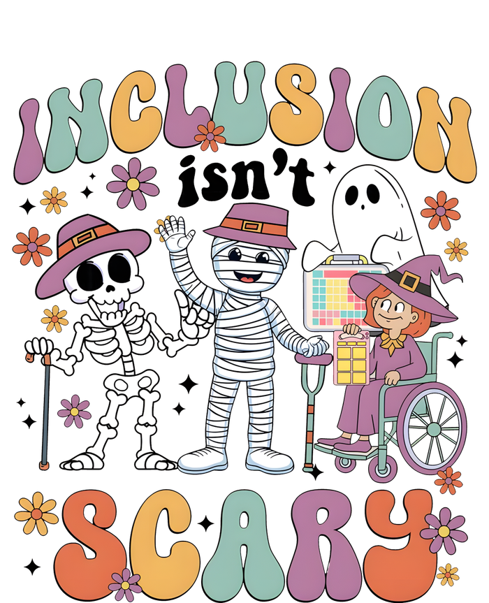 Inclusion IsnT Scary Slp Halloween Womens Cotton Relaxed Long Sleeve T-Shirt