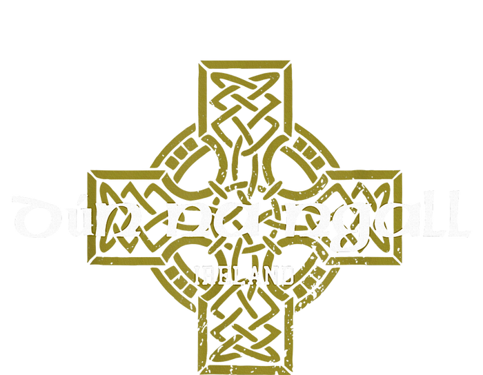 Dun Na Ngall Donegal Ireland Vintage Celtic Cross Women's Crop Top Tee