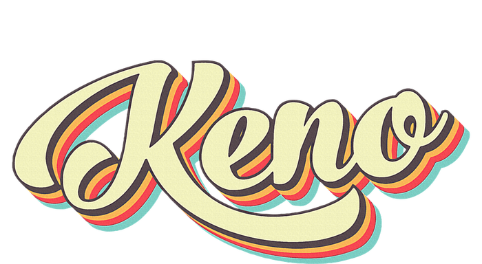 Keno Retro Art Baseball Font Vintage T-Shirt