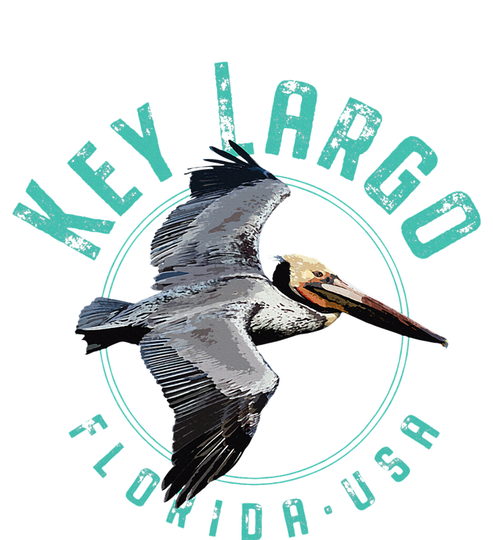 Key Largo Florida Pelican Design T-Shirt