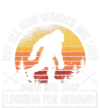 Not All Who Wander Are Lost Funny Archery Bigfoot Archer Women's Long Sleeve Flannel Pajama Set 