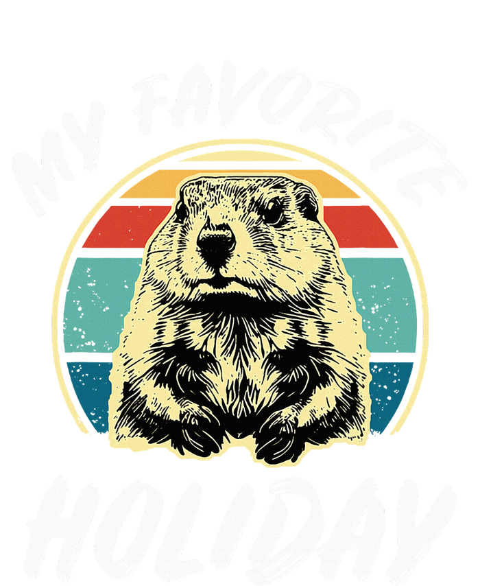 Cute Groundhog Holiday Ladies Long Sleeve Shirt