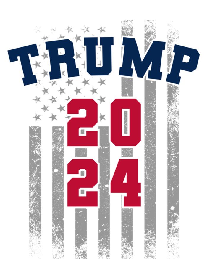 Trump 2024 Sports Font Usa Flag 4th Of July Maga Patriotic Cool Gift Ladies Long Sleeve Shirt