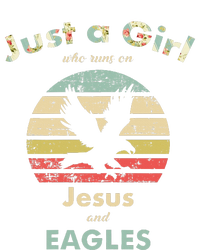 Just A Girl Who Runs On Jesus And Eagles Retro Eagle T-Shirt