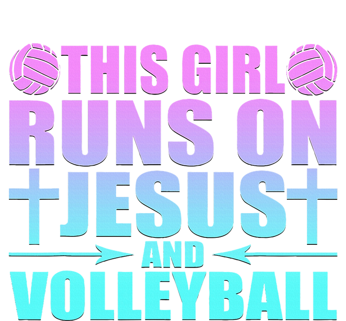 This Girl Runs On Jesus And Volleyball Novelty Tank Top