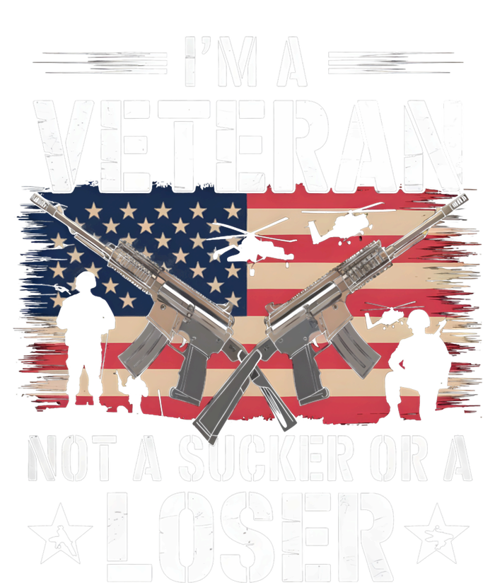 Military Vintage IM Veteran Not A Sucker Or A Loser Veteran Kids Long Sleeve Shirt