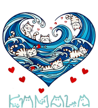 Blue Cats Wave Heart For Kamala Harris T-Shirt