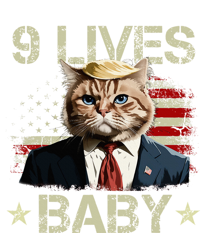 Cat Trump 9 Lives Baby Trump Cat 9 Lives Baby Baby Long Sleeve Bodysuit