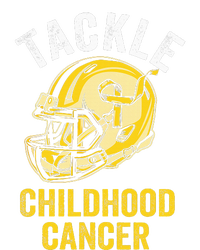 Tackle Childhood Cancer Awareness Football Gold Ribbon Ladies Long Sleeve Shirt