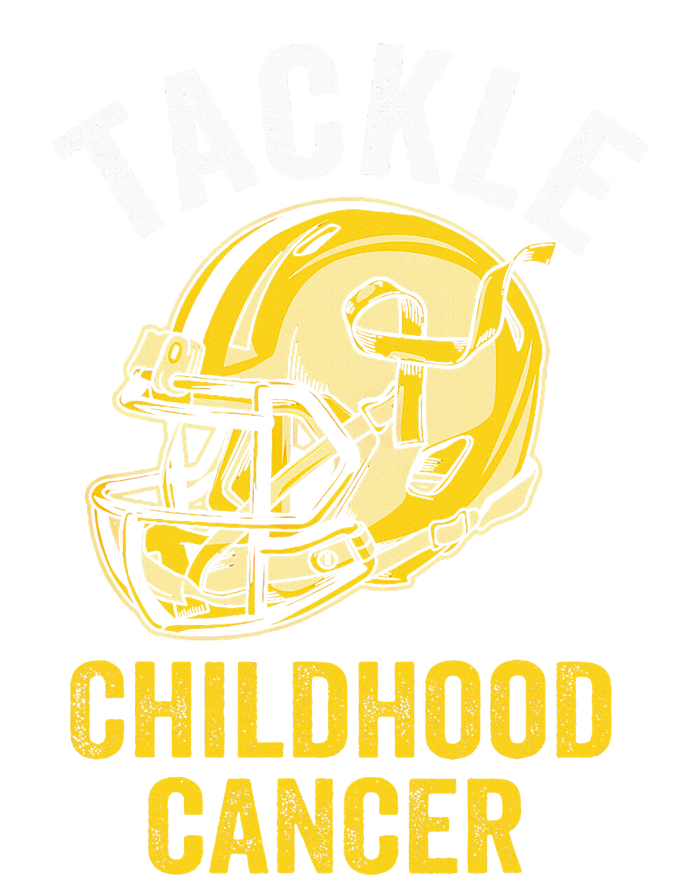 Tackle Childhood Cancer Awareness Football Gold Ribbon Ladies Long Sleeve Shirt