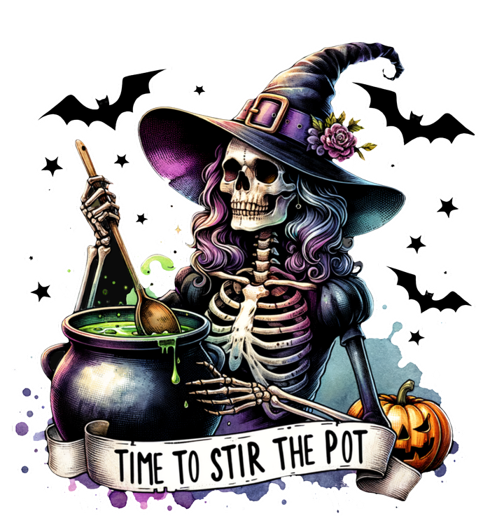 Time To Stir The Pot Witch Halloween Women's Perfect Tri Tunic Long Sleeve Shirt