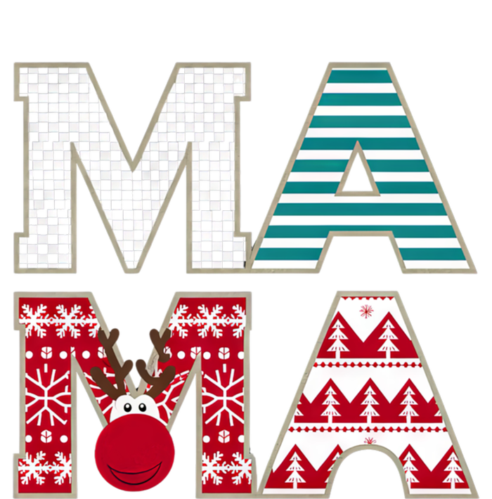 Mama Reindeer Plaid Christmas Holiday Design T-Shirt