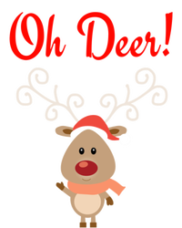 Oh Deer! Whimsical Playful Reindeer Funny Christmas Deer Pun Yupoong Adult 5-Panel Trucker Hat