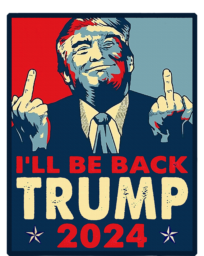 Funny Trump 2024 ILl Be Back Trump Middle Finger Buck Fiden Kids Long Sleeve Shirt