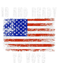 First Time Voter 18 And Ready To Vote Vintage American Flag T-Shirt