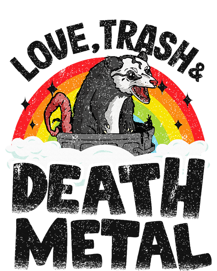 Love Trash & Death Metal Opossum Punk Band Metal Rainbow Short Acrylic Beanie