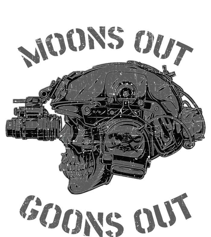 MoonS Out Goons Out Skull Helmet Nvgs Nsw Swcc Dbg Pin Ladies Long Sleeve Shirt