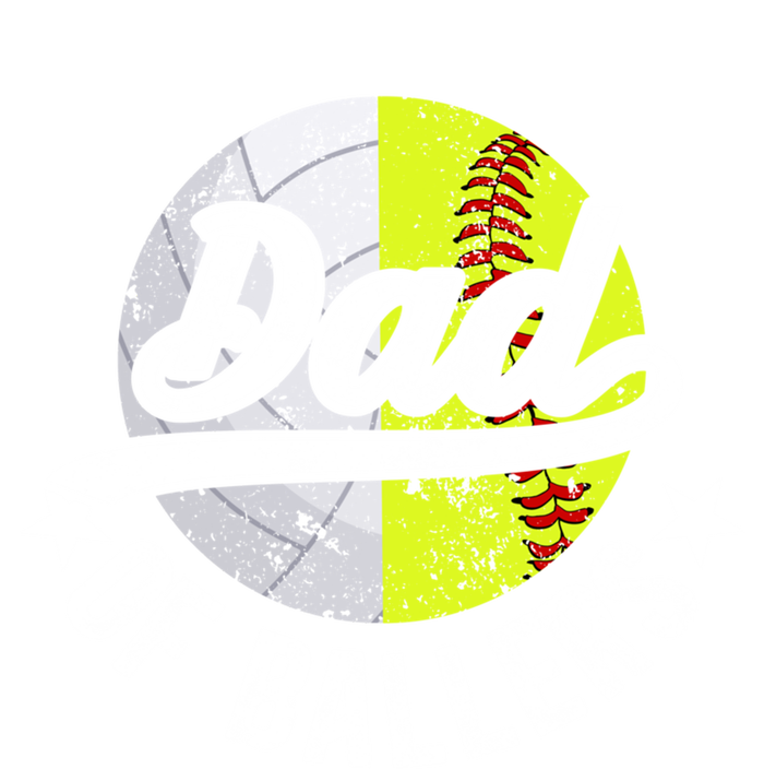 Dad Of Ballers Proud Volleyball Softball Dad Gift T-Shirt